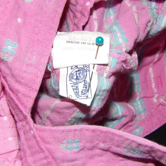 Vintage Oshkosh Overalls Flowers Print Pink Size 3/6 Months Baby - Picture 7 of 7